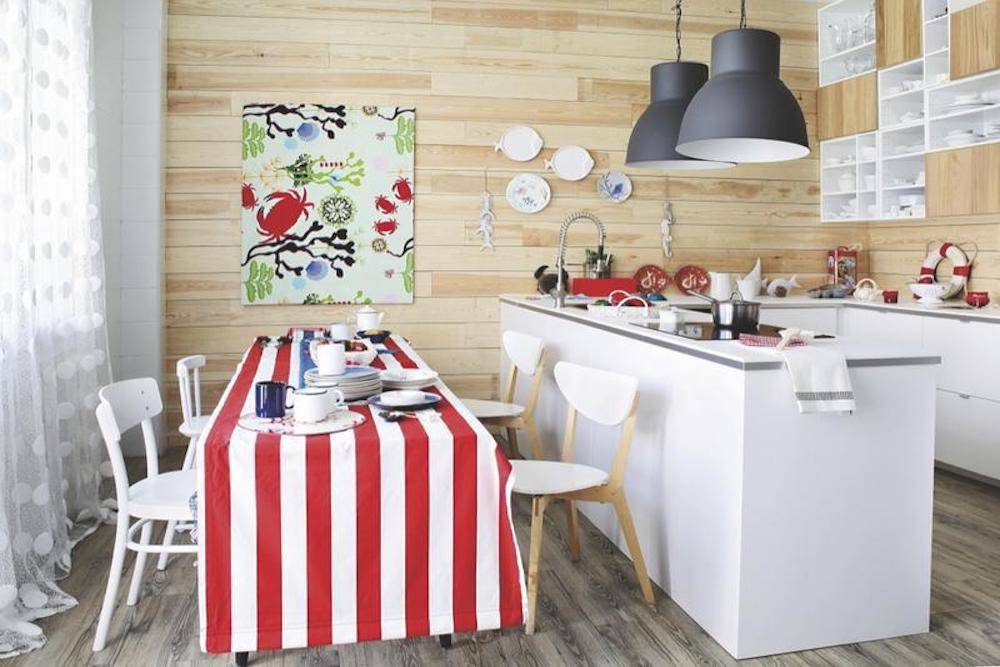 Кухня в морском стиле: дизайн интерьера, фото