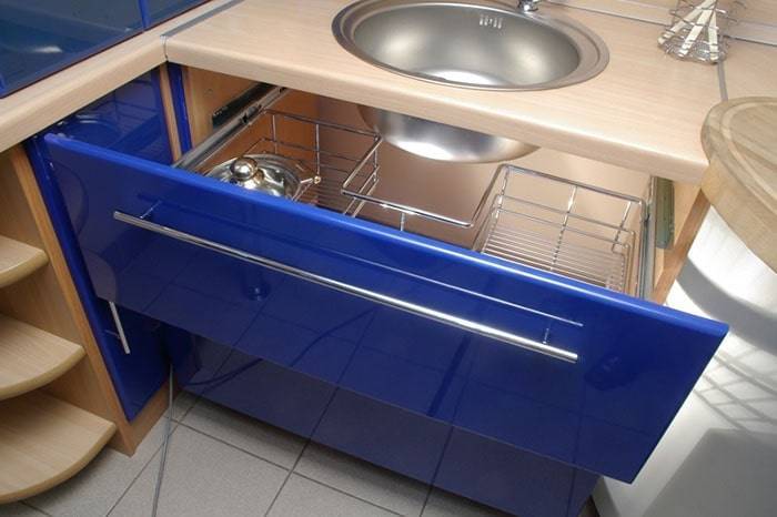 Пространство под раковиной на кухне (10 фото с примерами): хранение, организация места под мойкой