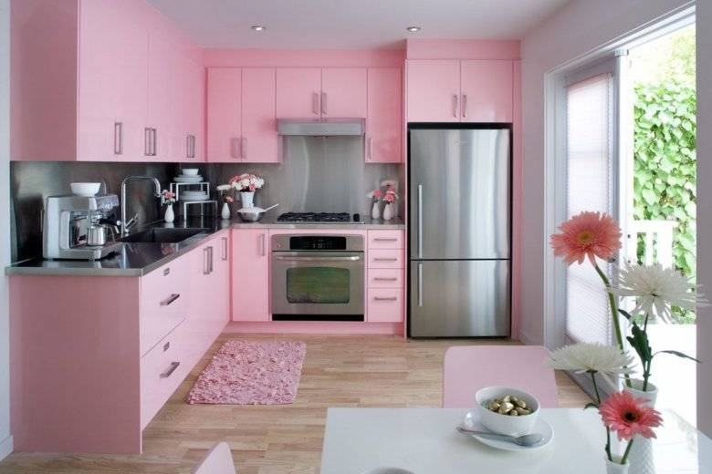 Розовая кухня в интерьере: 5 подсказок и 80 фото