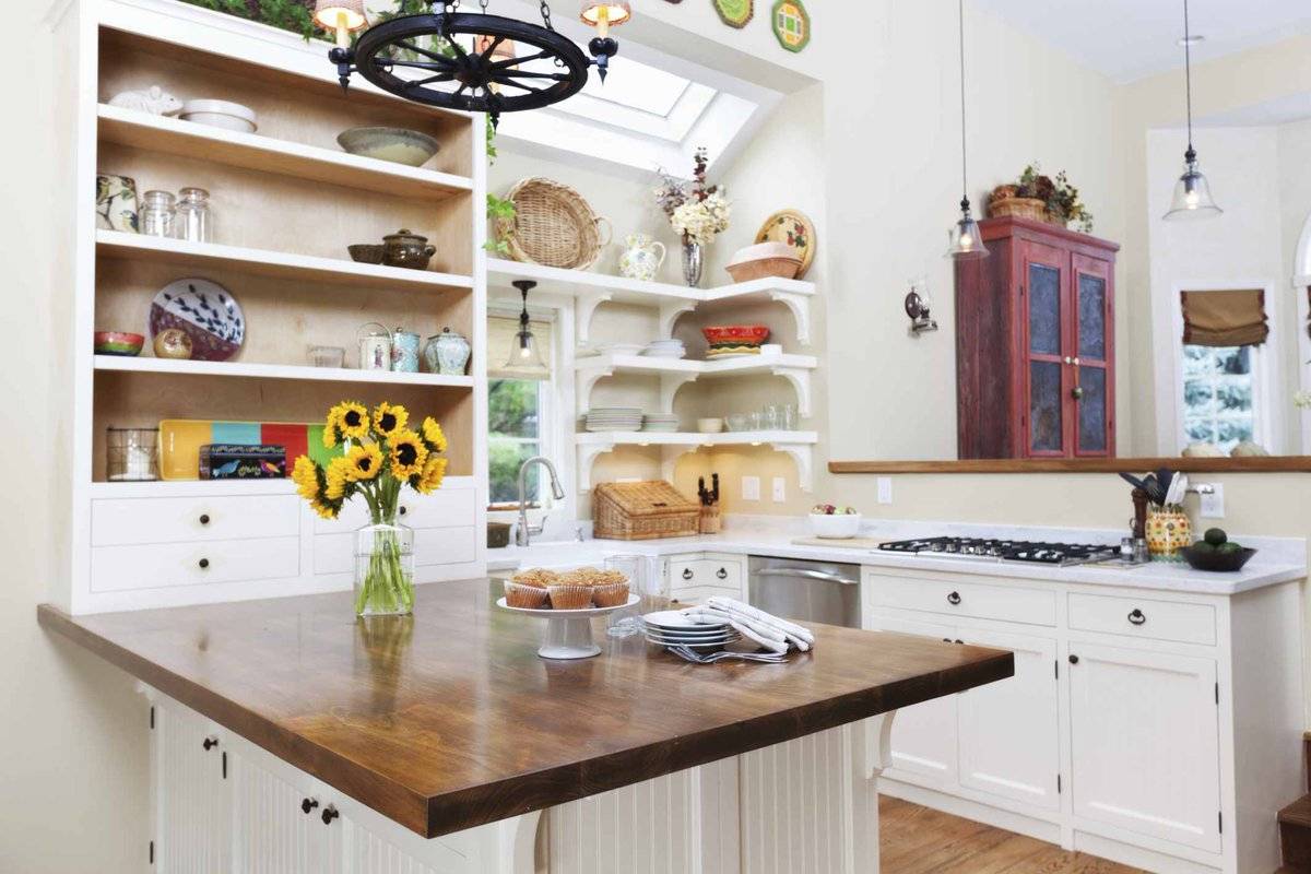 100 лучших идей: полки на кухне угловые, открытые, подвесные