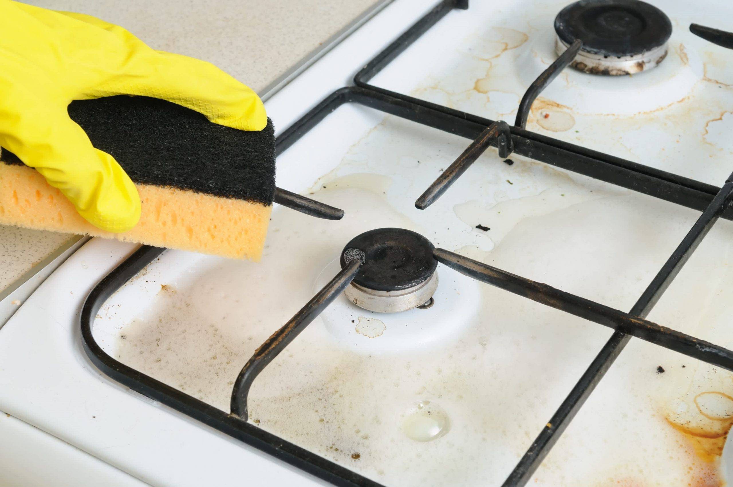 Как очистить плиту от жира и нагара в домашних условиях?