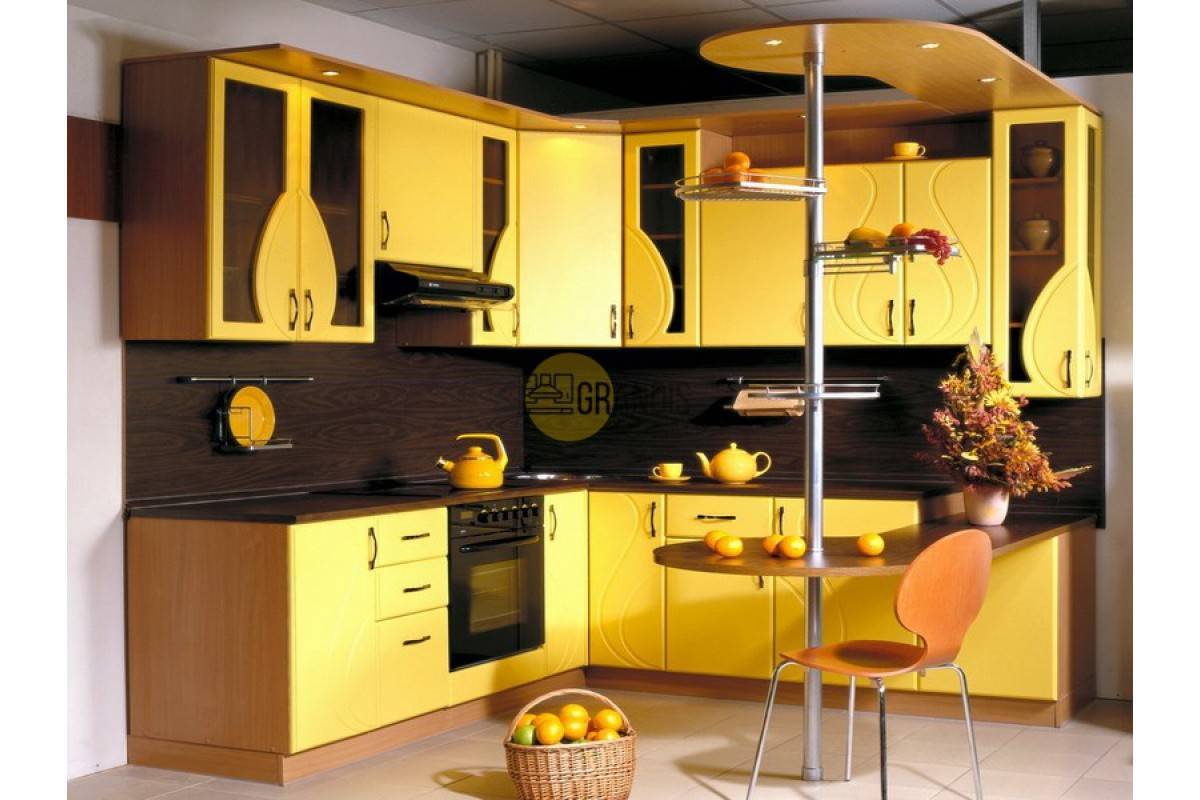 Желтые кухни 2021. новинки! идеи от дизайнеров, 70 фото