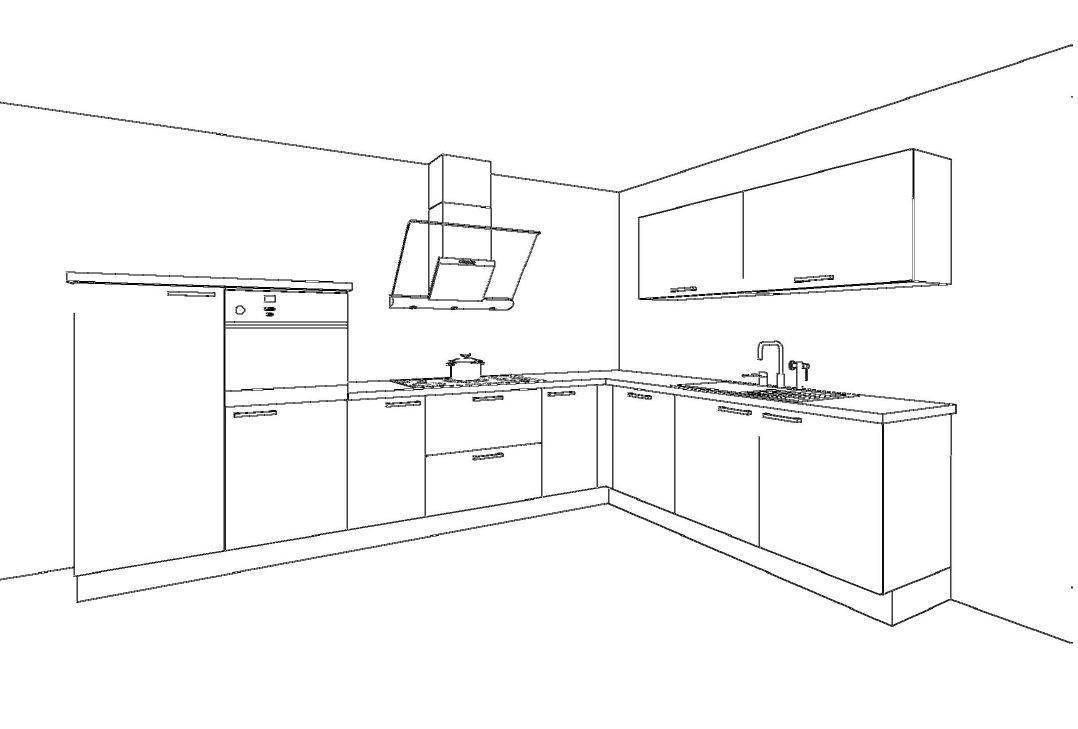 Схемы и чертежи кухни с размерами – как их сделать своими руками