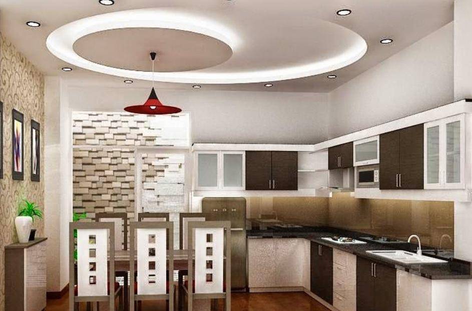 Гипсокартонные потолки на кухне – от дизайна до установки