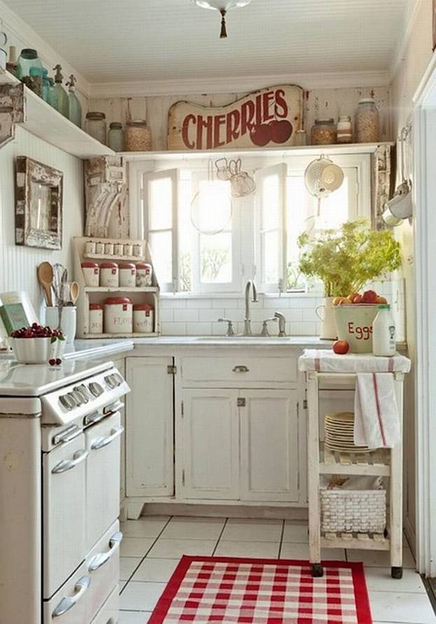 Стиль шебби-шик в интерьере кухни: нежный и романтичный дизайн + фото