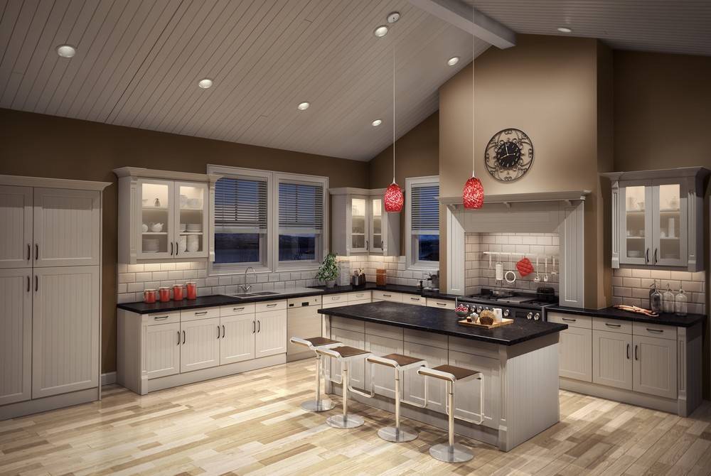 15 хитростей дизайна кухни с низким потолком