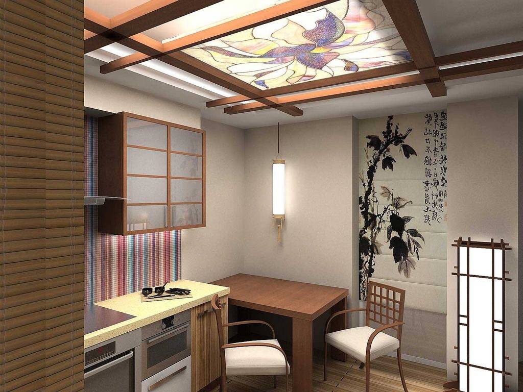 Кухня в японском стиле - 46 фото примеров