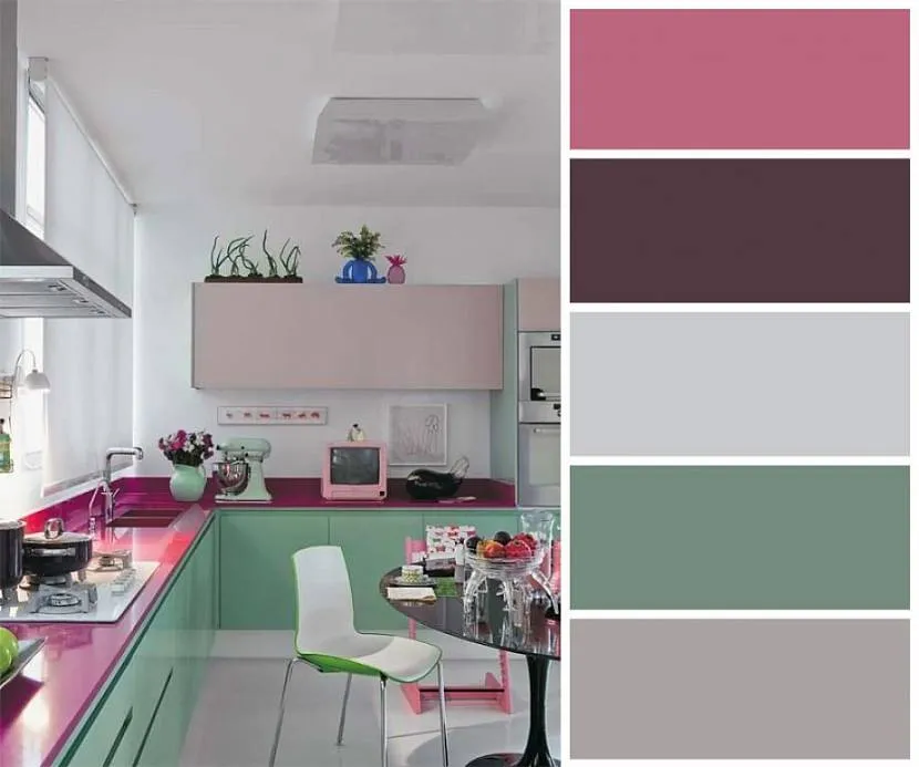 Сочетание цветов в интерьере кухни - 80 фото новинок дизайна и оформления интерьера