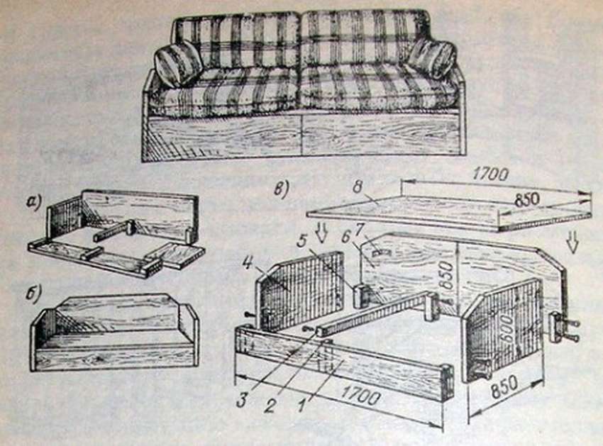 Мастерим с душой: инструкция по изготовлению простого диванчика