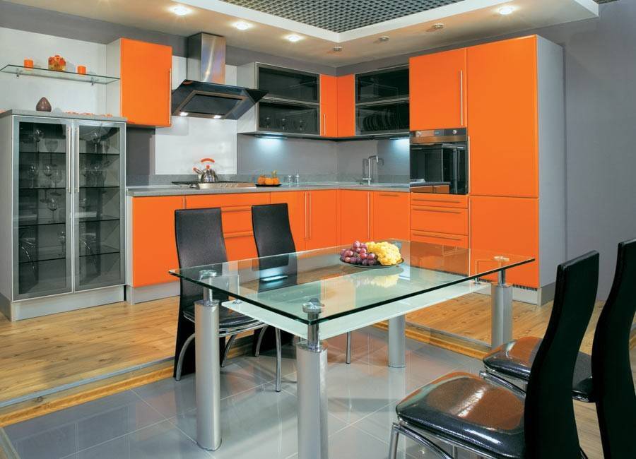 Как создать интерьер кухни в оранжевом цвете • мебель и декор интерьер оранжевой кухни