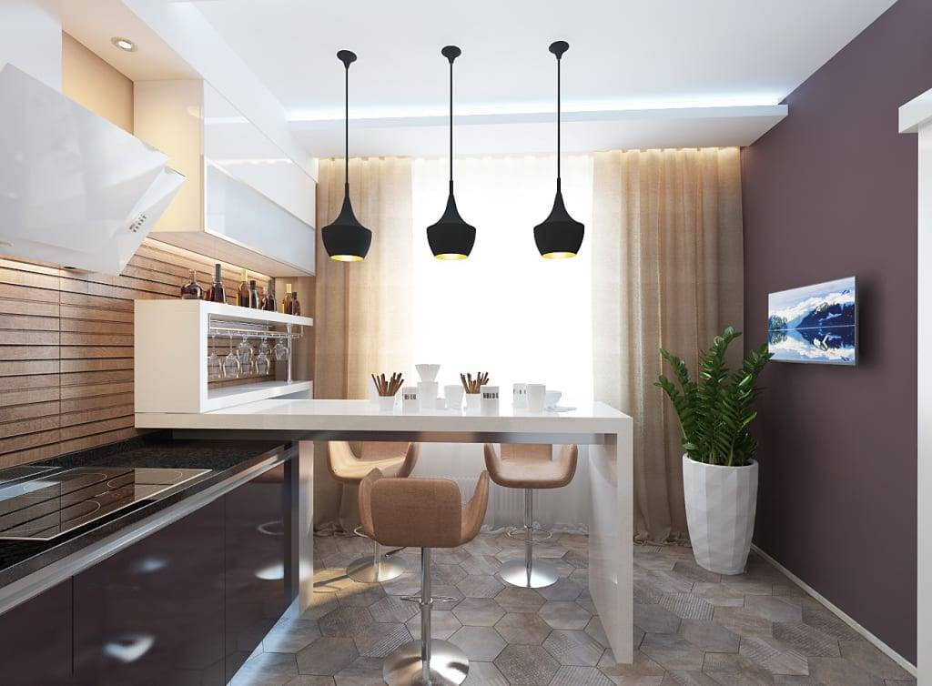 Дизайн кухни 10 кв. м: фото интерьеров, планировка, идеи