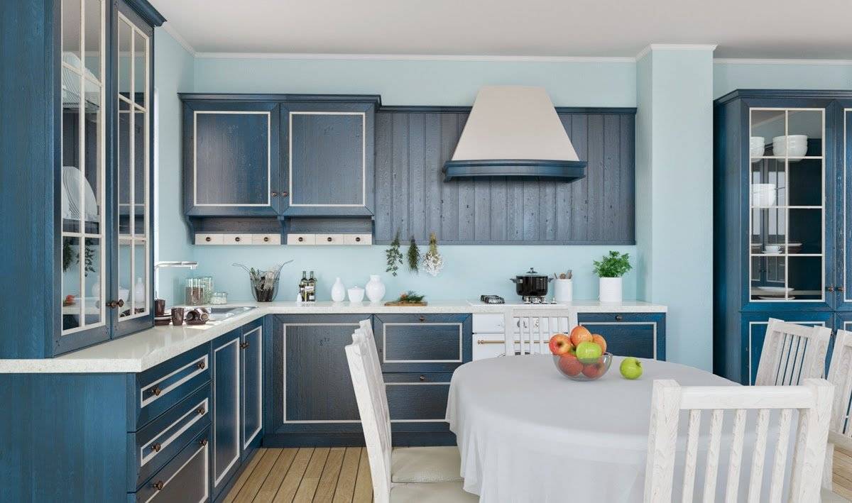 2021 ᐈ ???? (+30 фото) голубая кухня в интерьере