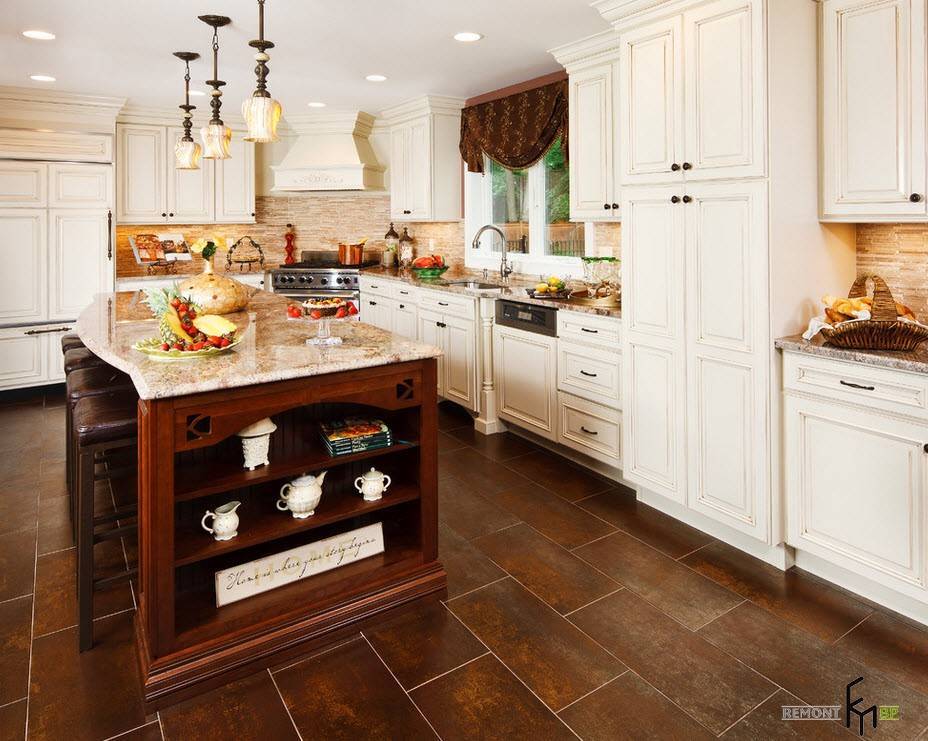 Кухонный пол из плитки: плюсы и минусы