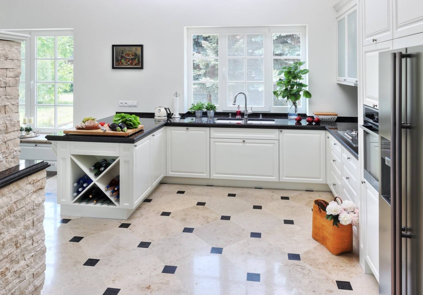 Пол на кухне: 145 фото красивых идей применения оптимального напольного покрытия