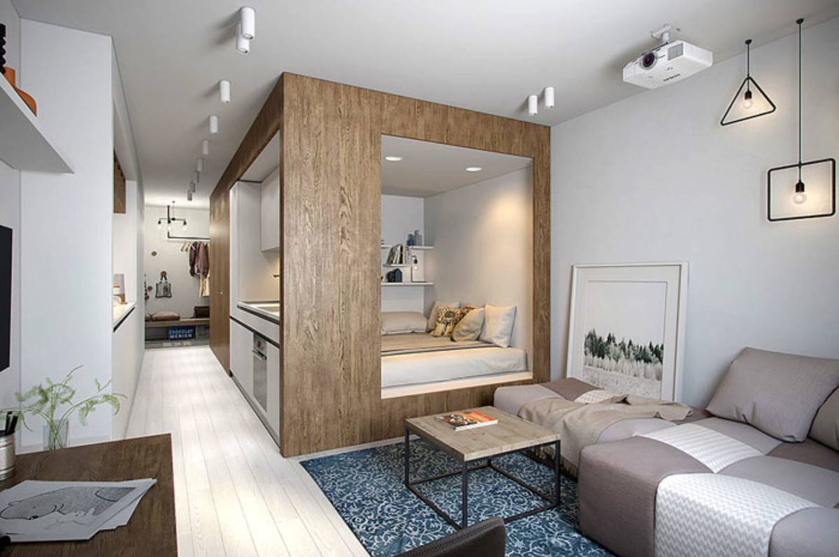 Кухня спальня: проекты дизайна в одноэтажном доме с современной мебелью