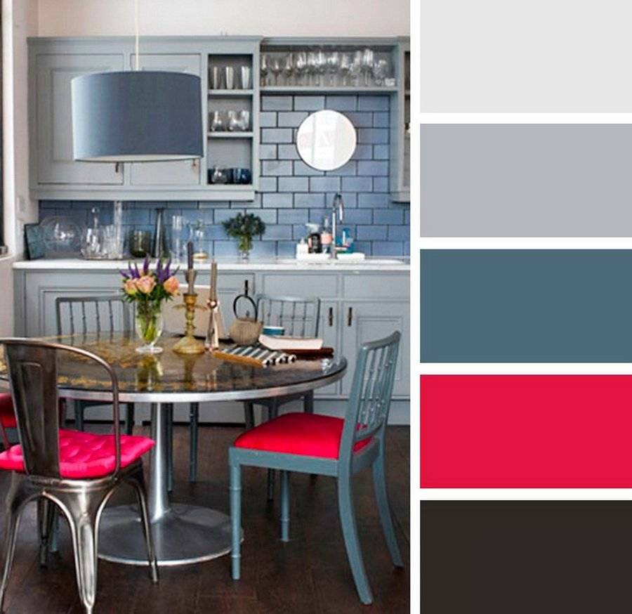 Цветовые сочетания в интерьере кухни: фото, правила, лучшие решения