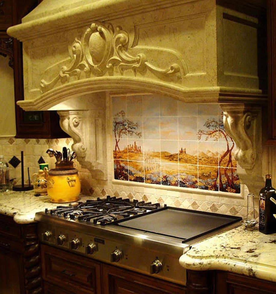 Плитка для кухни — 120 фото идей плитки на пол и для фартука в кухне