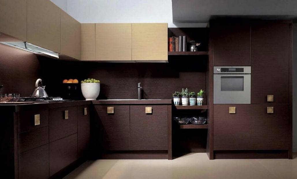 Кухня коричневого цвета: примеры интерьеров