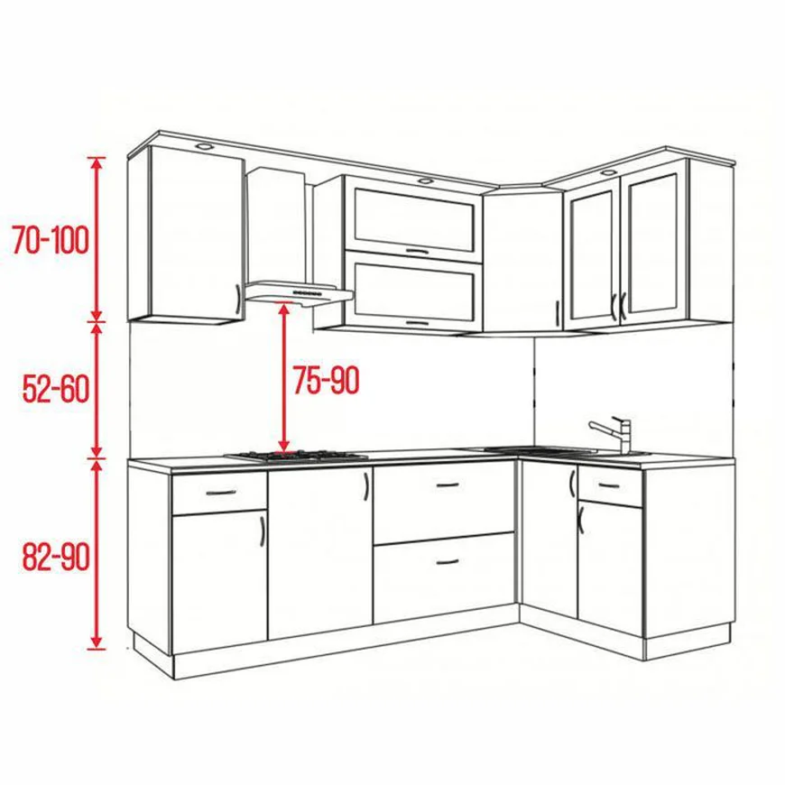 Стандартные размеры шкафов для кухни: виды, инструкция по сборке мебели, маленькие помещения