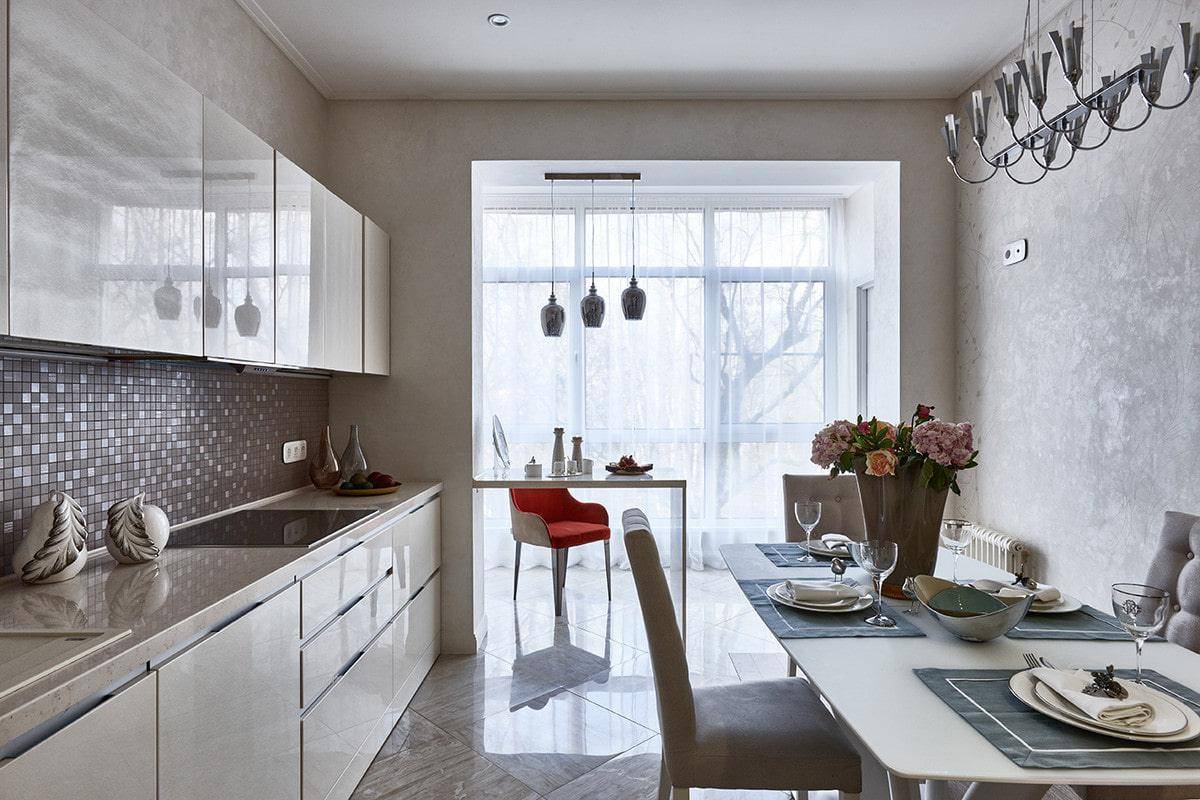 Дизайн интерьера кухни 9 кв метров: фото с идеями оформления в современном стиле