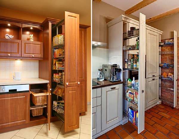 Современный интерьер кухни без верхних навесных шкафов