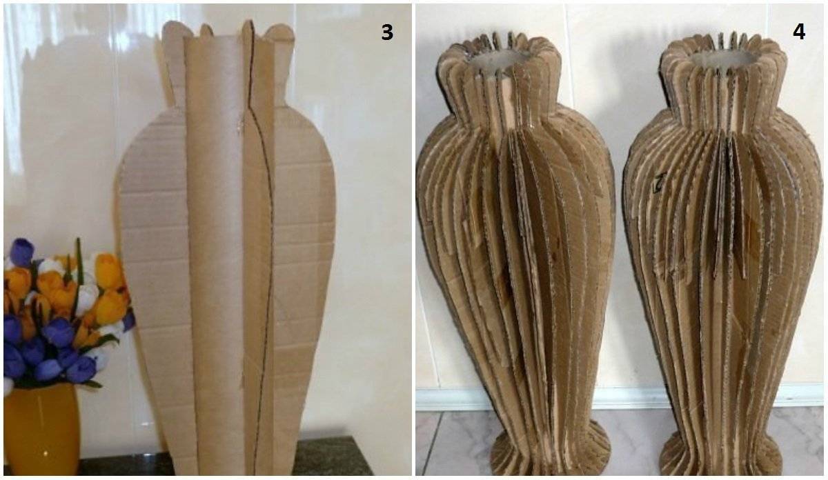 Как сделать вазу своими руками из бумаги, из картона