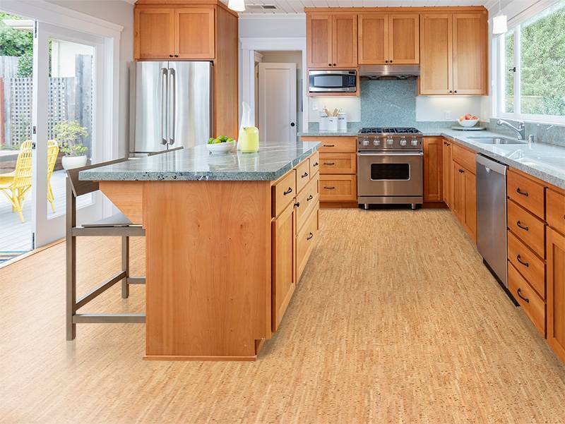 Пробковые полы на кухне: обзор реальных плюсов и минусов