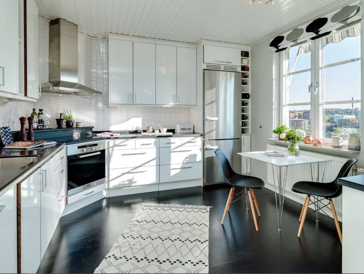Кухня в черно-белых тонах: фото-идеи, особенности дизайна. варианты создания черно-белой кухни
