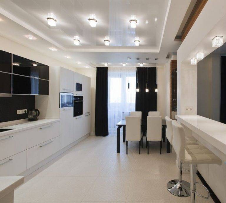 Натяжные потолки на кухню: 50+ фото удачного дизайна