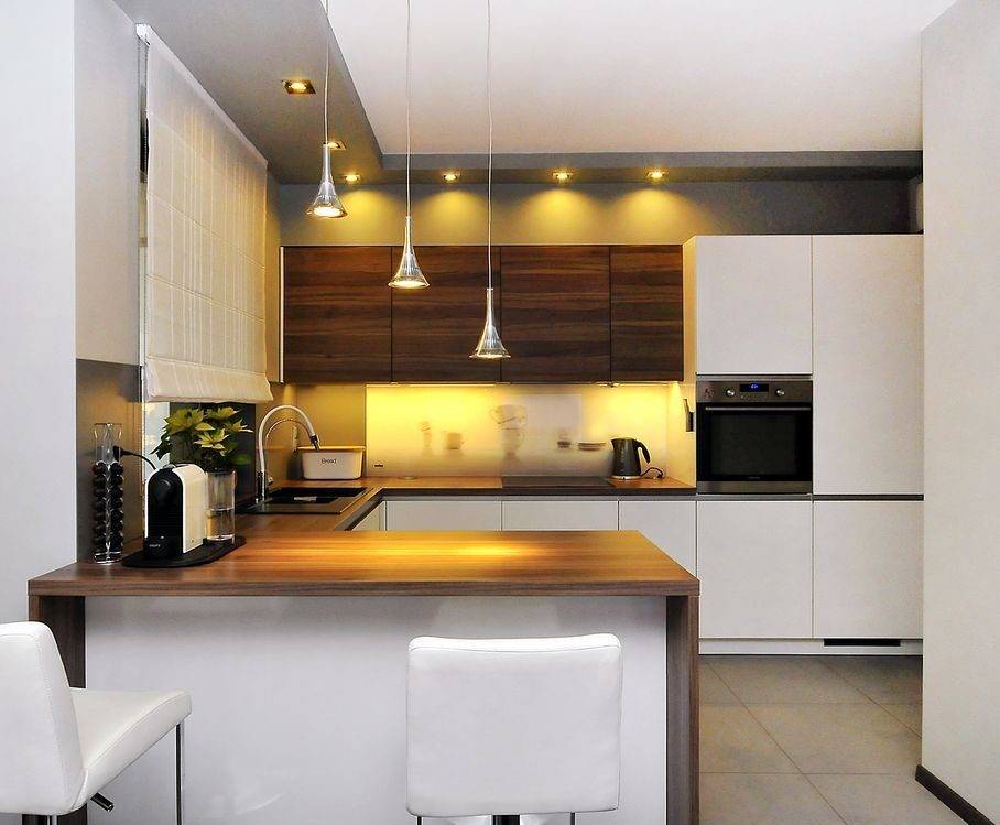 Кухня в однокомнатной квартире: фотографии реального интерьера, варианты дизайна