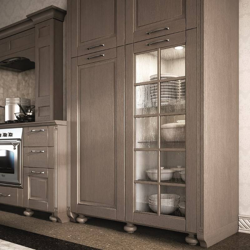 Напольный кухонный шкаф для посуды – обзор возможностей дизайна и внутреннего наполнения