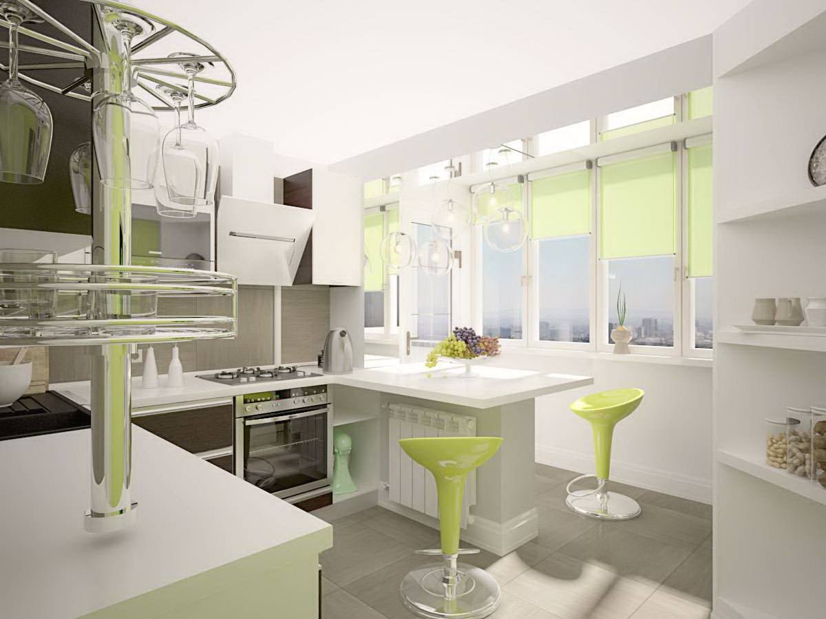 Дизайн кухни с балконом: 55 фото, реальные примеры совмещения