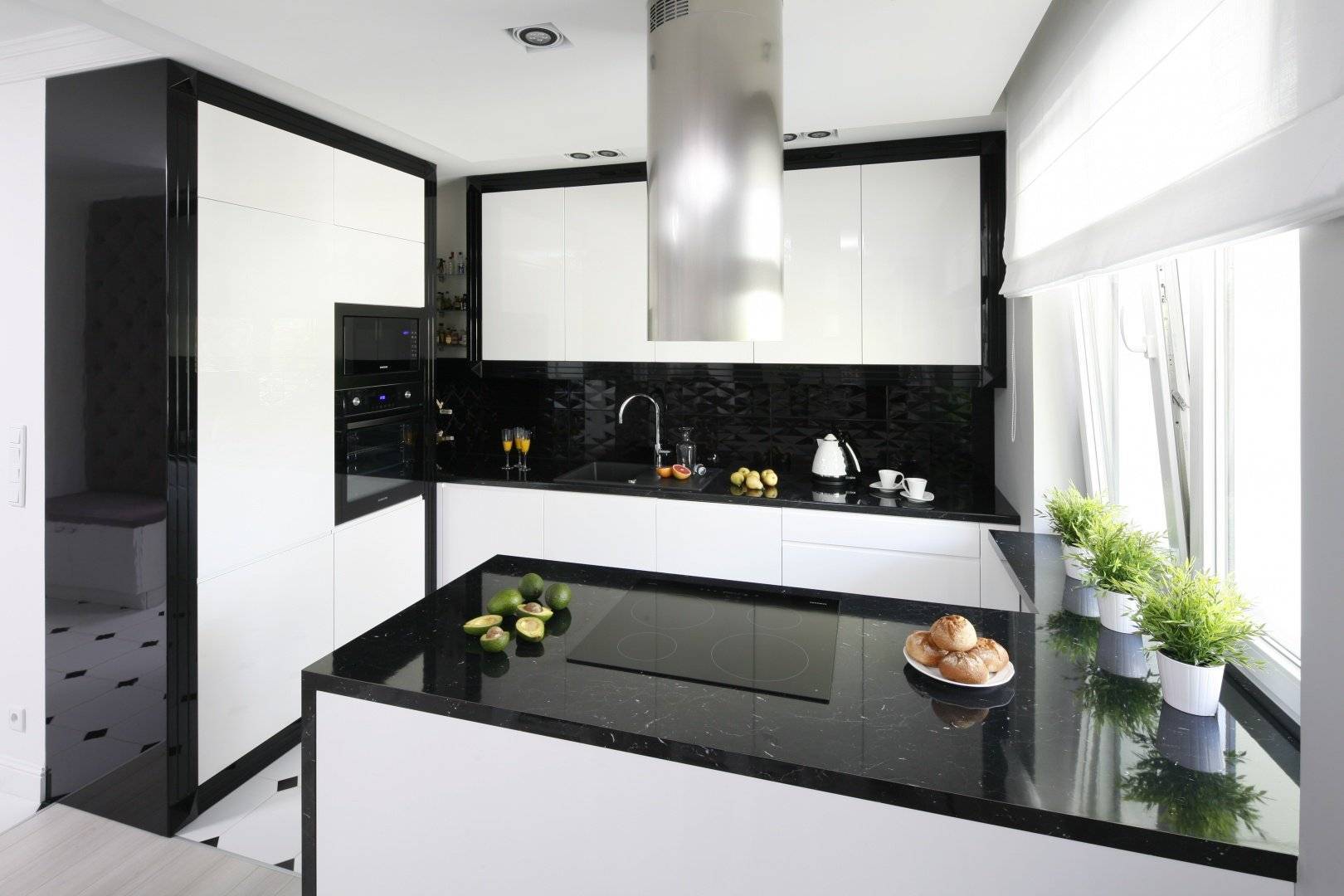 100 лучших идей: дизайн черно - белой кухни на фото