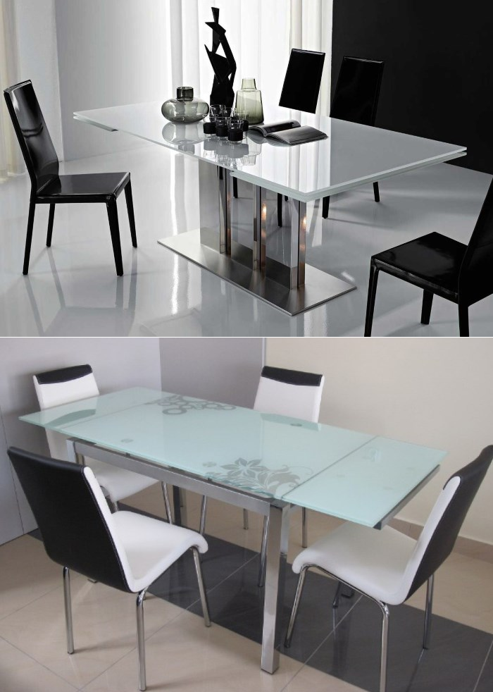 Раздвижной стол из стекла: функциональный и стильный элемент на кухне