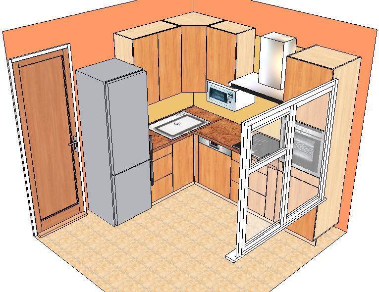???? как обустроить кухню 6 м²: отделка, обстановка, стилевое решение