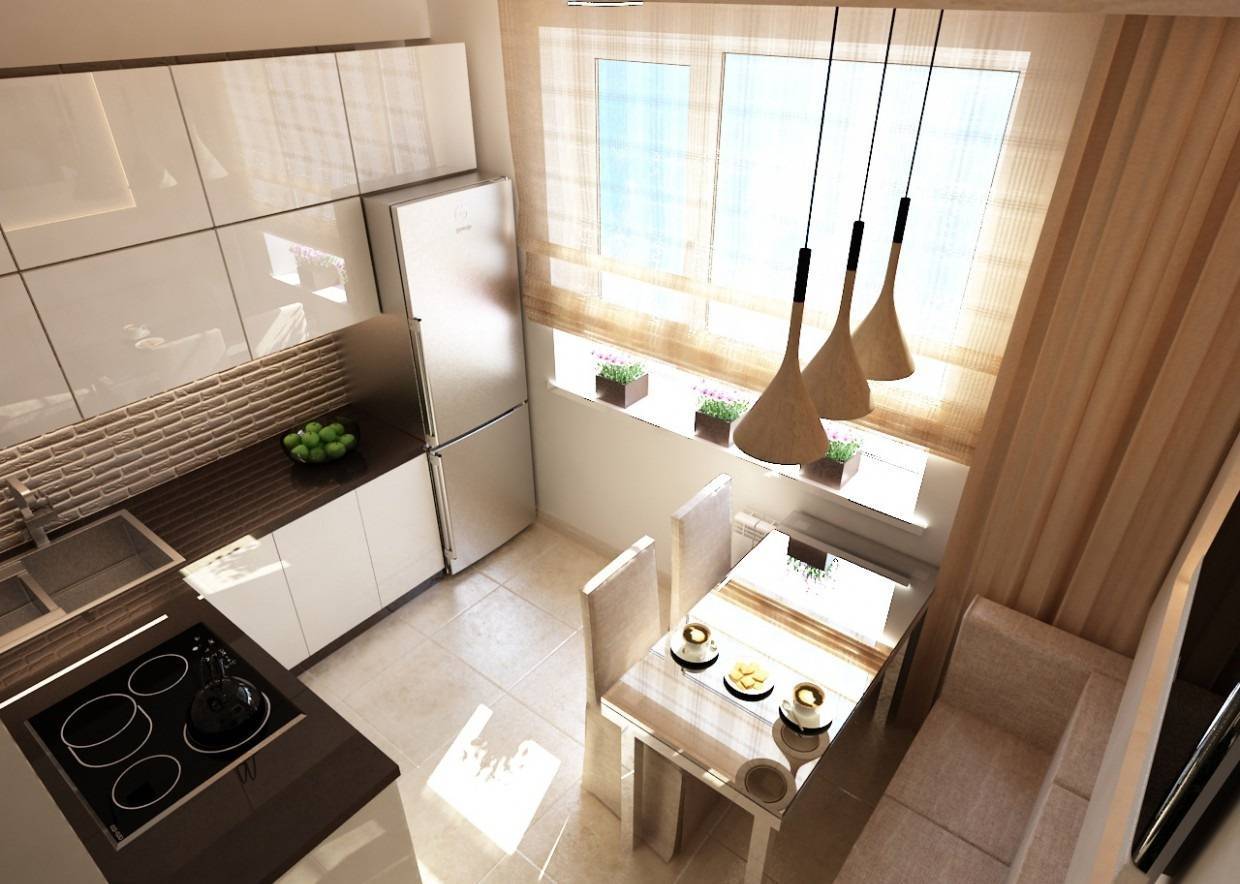 Дизайн кухни 7 кв. м.: уникальная фото подборка кухонных интерьеров
