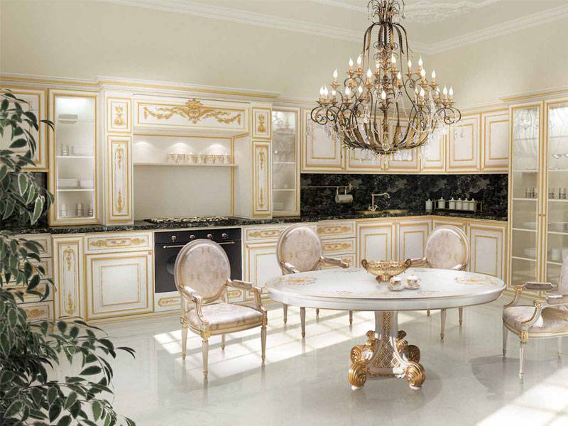 Роскошный интерьер кухни с элитной мебелью: красота в каждой детали