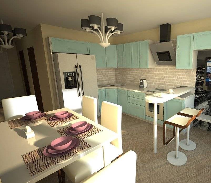 Дизайн кухни гостиной: основные методы зонирования (реальные фото)