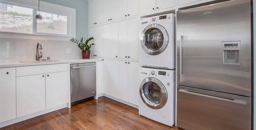 Встраиваемые стиральные машины для кухни и ванной: размеры, отличия