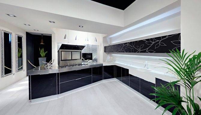 Белая глянцевая кухня: дизайн, гарнитуры, мебель