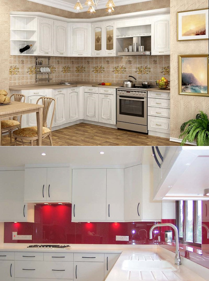 Белая кухня — 110 фото светлого дизайна