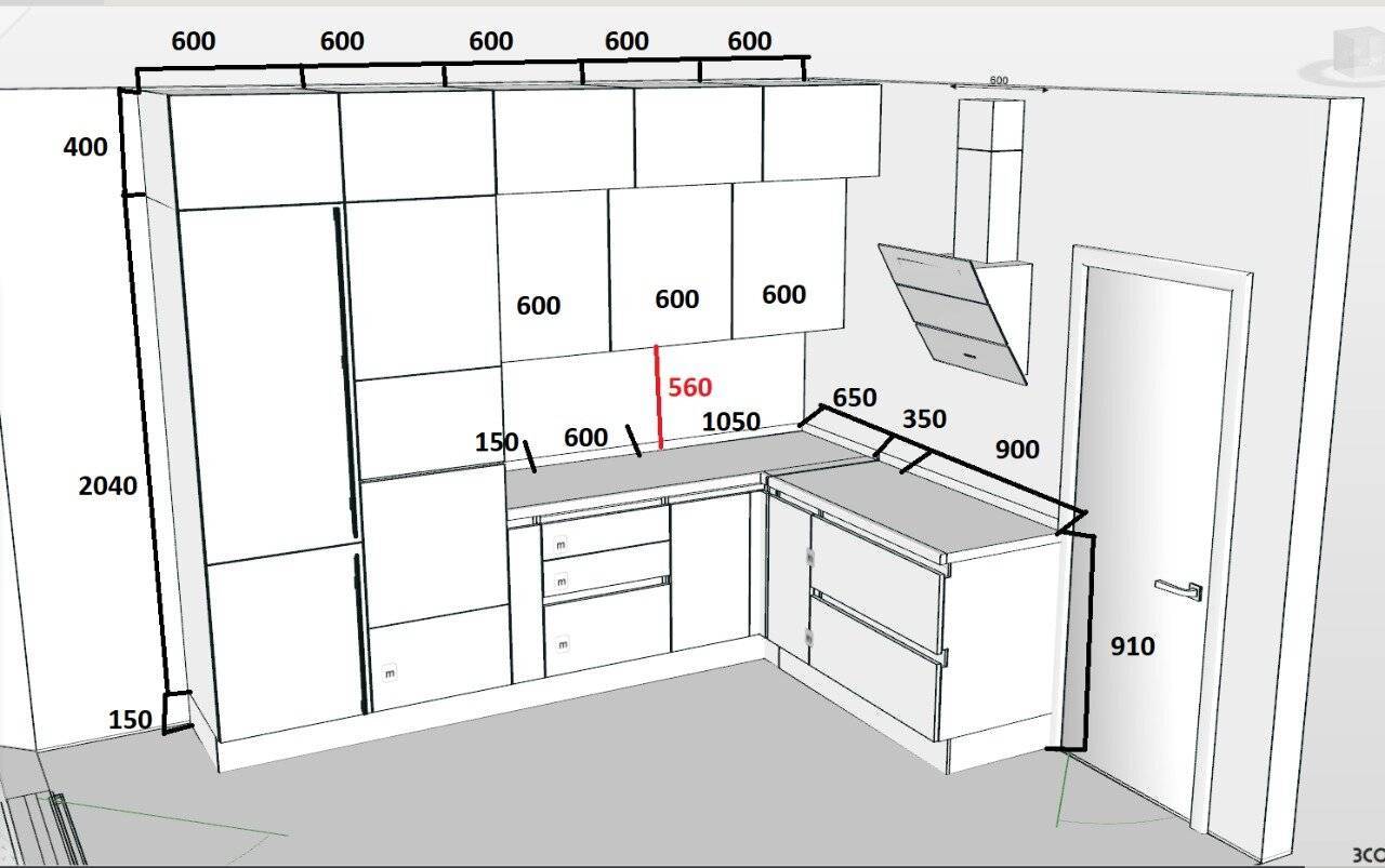 Размер фартука на кухне – что нужно знать для создания удобной кухни (фото, видео)
