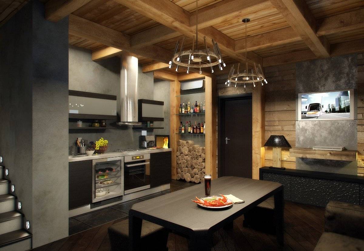 Интерьер кухни в стиле альпийского шале: 50 фото с примерами дизайна