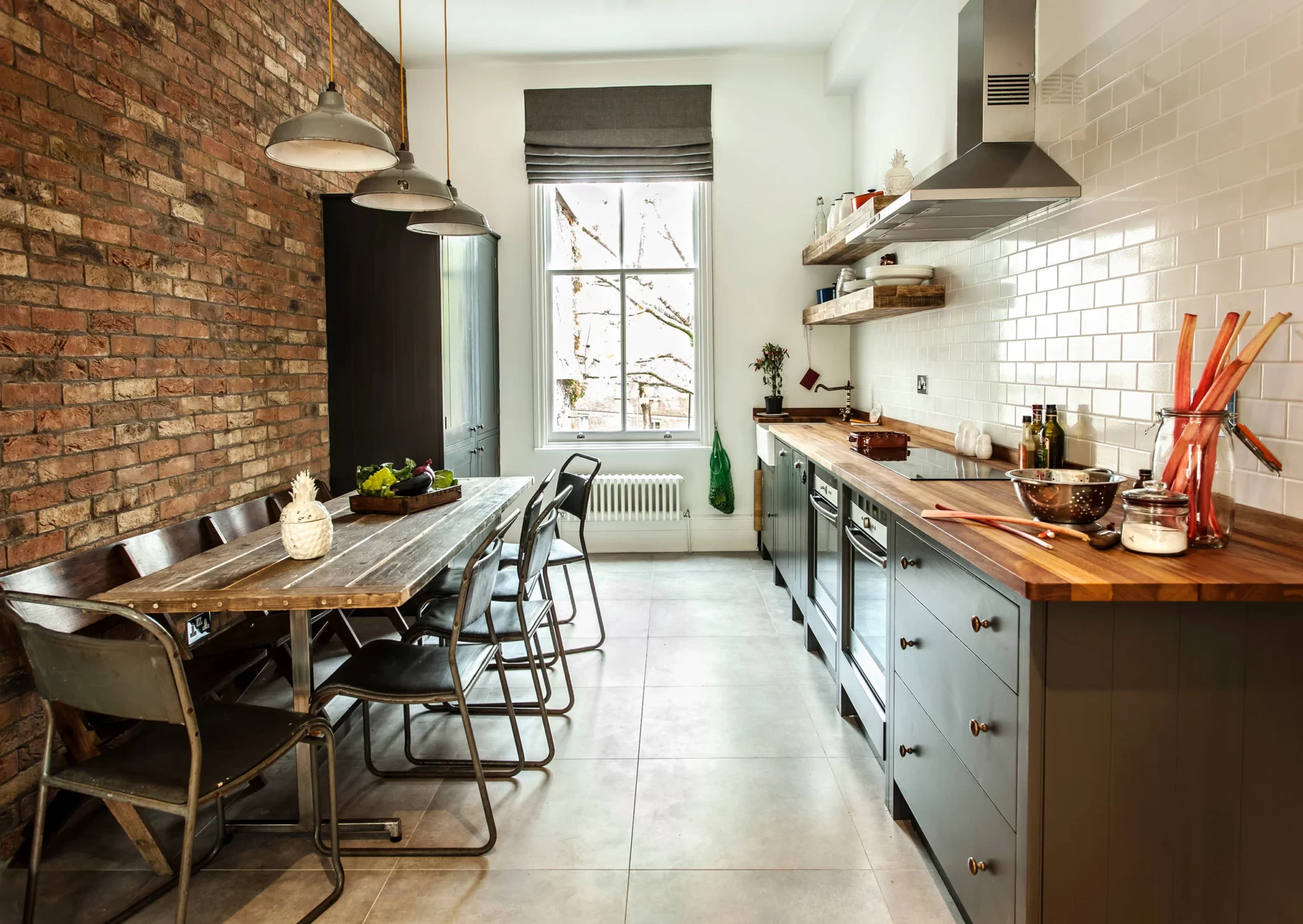 Кирпичная стена в интерьере кухни – 40 примеров удачных сочетаний