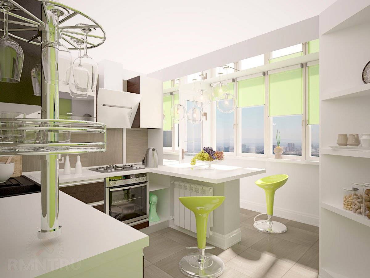 Объединение балкона с кухней: 70 лучших реализаций в квартире
