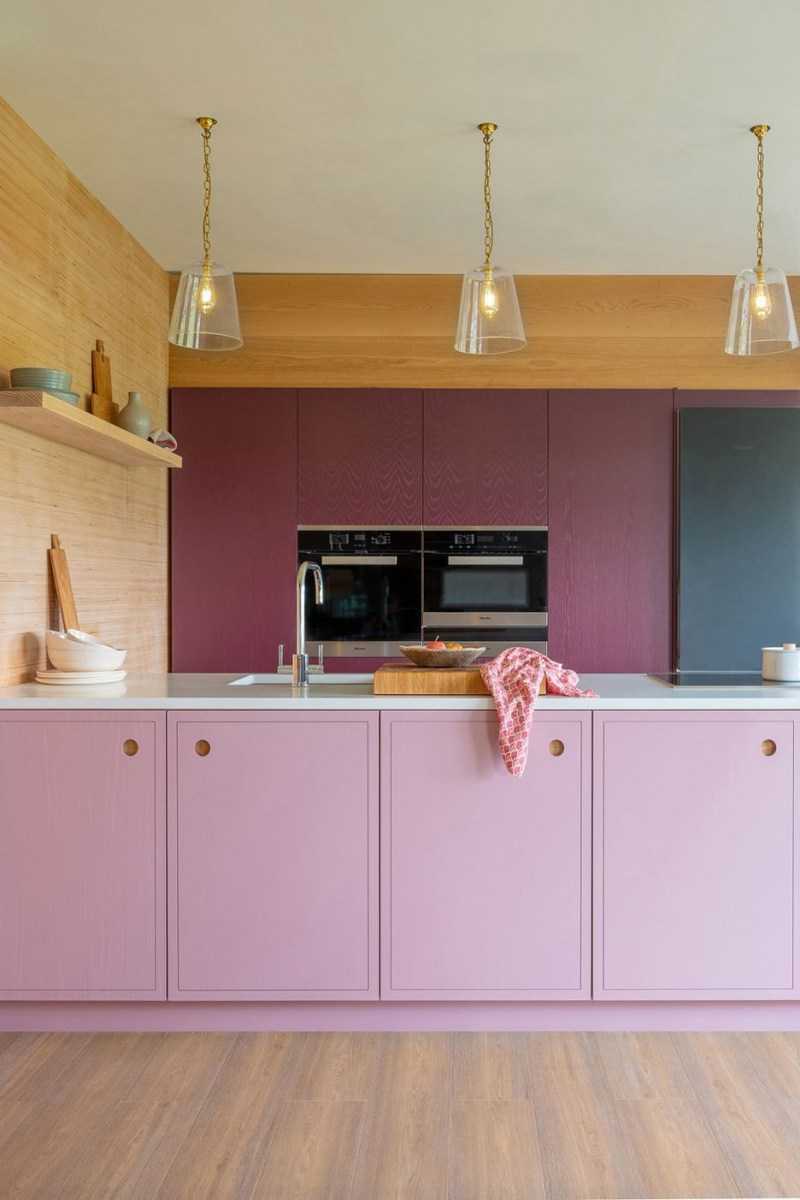 Розовая кухня: 155 фото в интерьере, идеи для ремонта кухни в розовом цвете