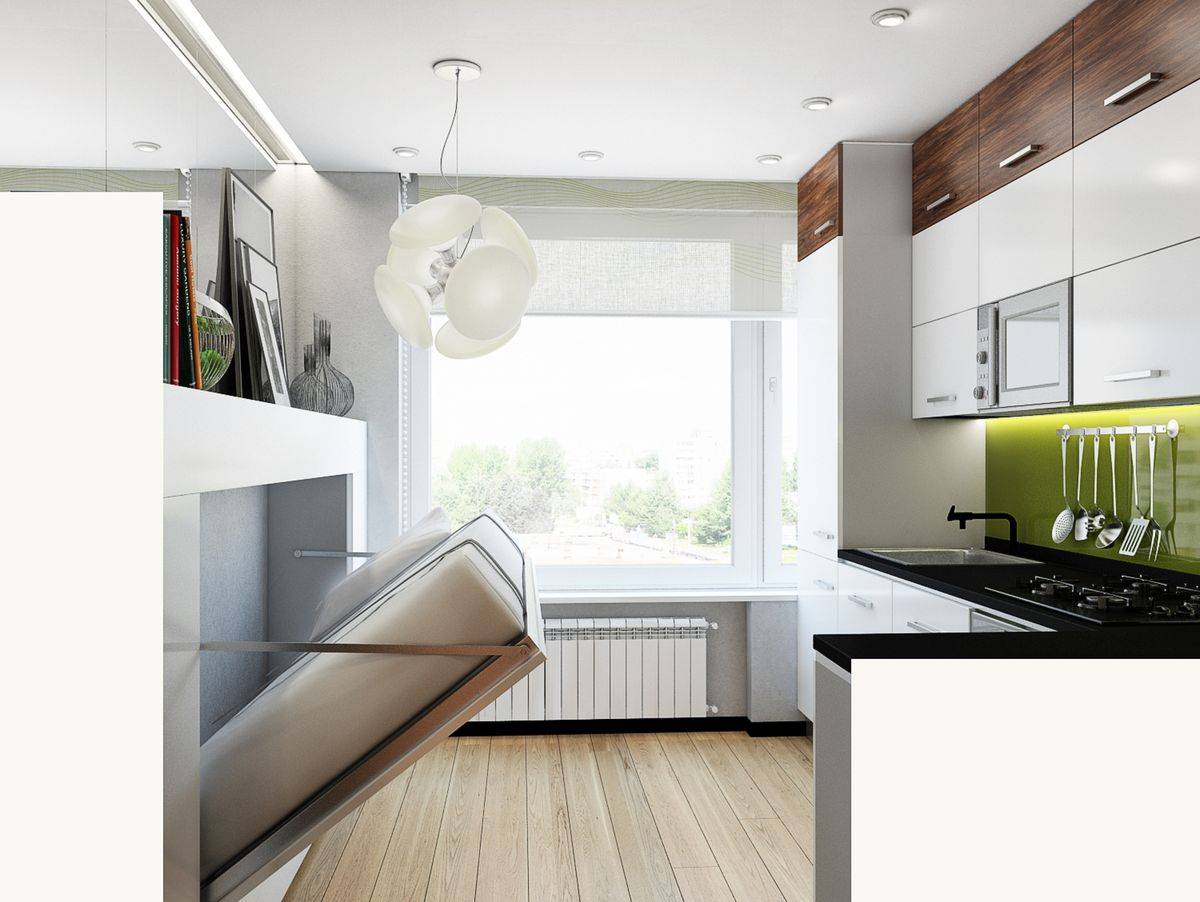 Кухня со спальным местом - 100 фото оригинальных идей уютного и практичного дизайна