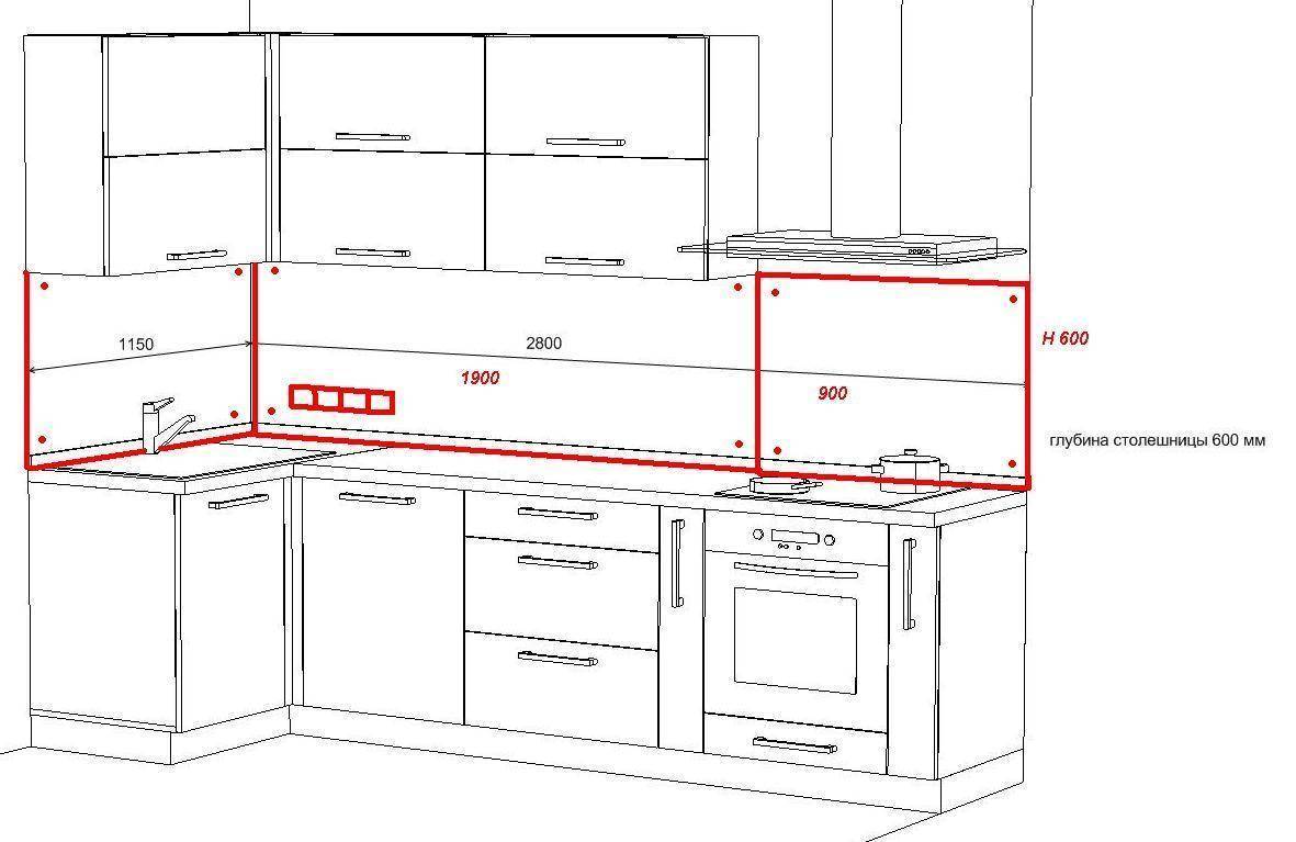 На какой высоте вешать настенные кухонные шкафы и что при этом учитывать